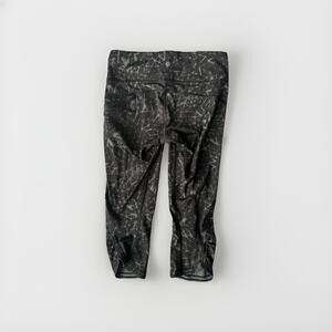 Lululemon Wunder Under Crop Leggings Geometric Print Black Star Size 4